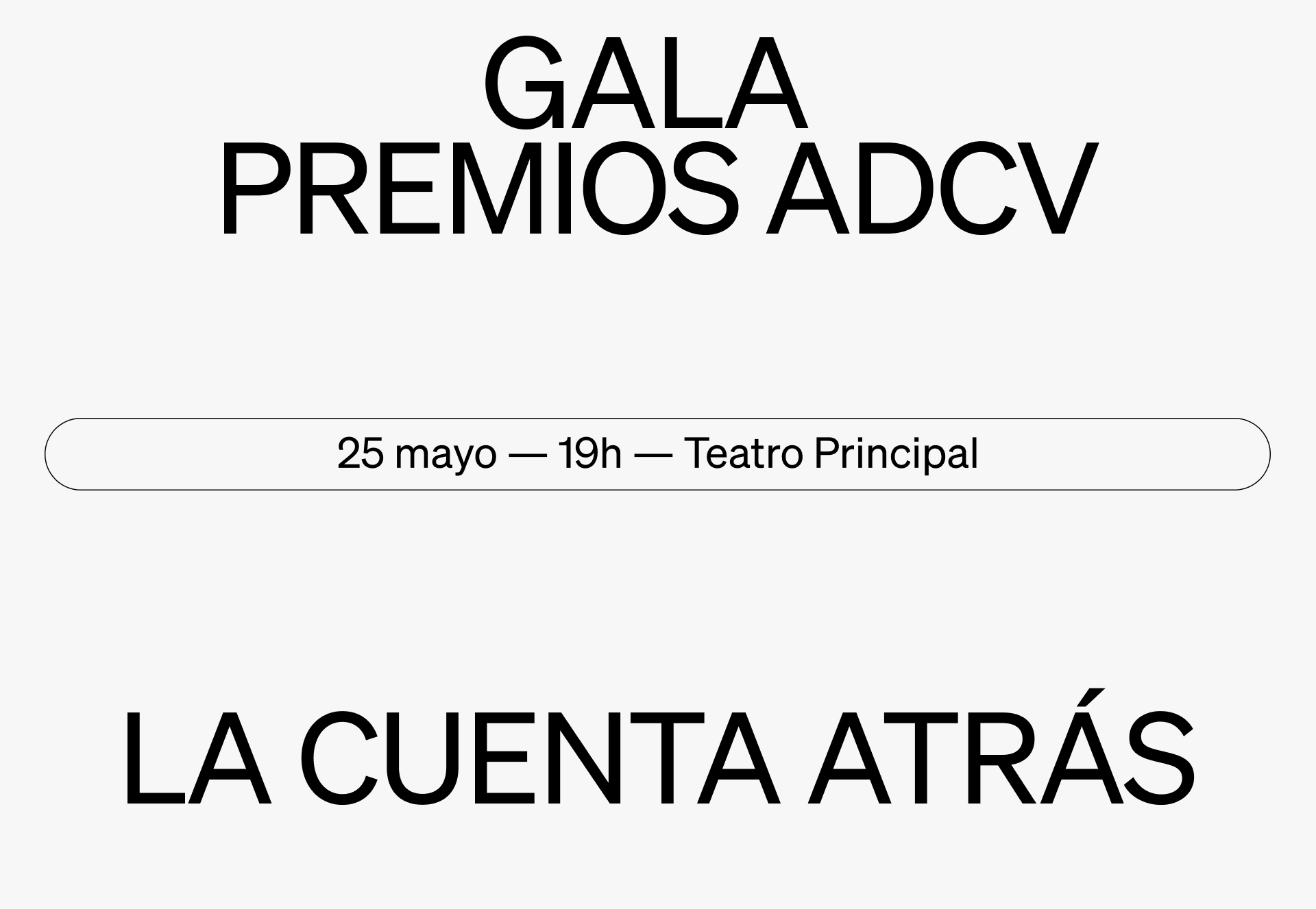 Gal·la Premis ADCV, el 25 de maig en el Teatre Principal