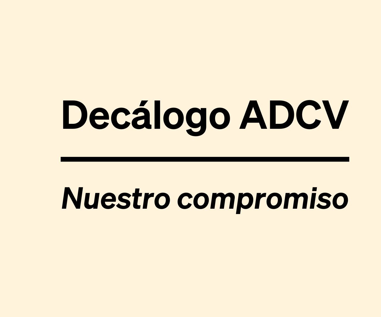 Decálogo de Principios de ADCV