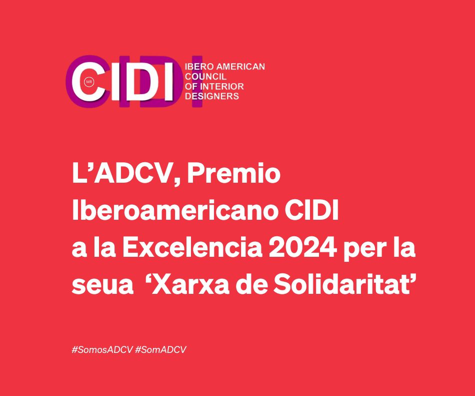 L’ADCV, Premi ‘Solidaritat’ del CIDI per la Xarxa de Solidaritat davant la DANA