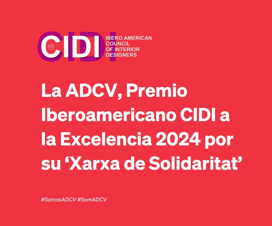 La ADCV, Premio ‘Solidaridad’ del CIDI por la Xarxa de Solidaritat ante la DANA