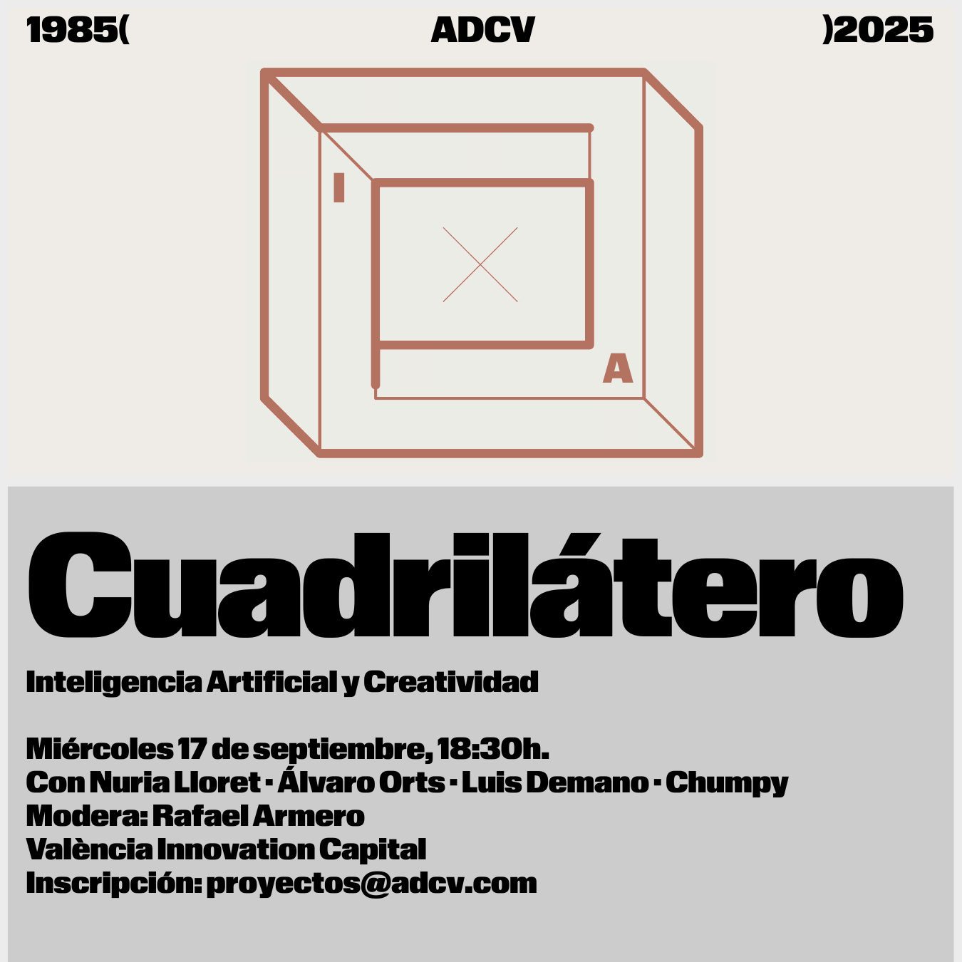 #40ADCV. 17/09 &#8216;Cuadrilátero: Inteligencia artificial y creatividad&#8217;